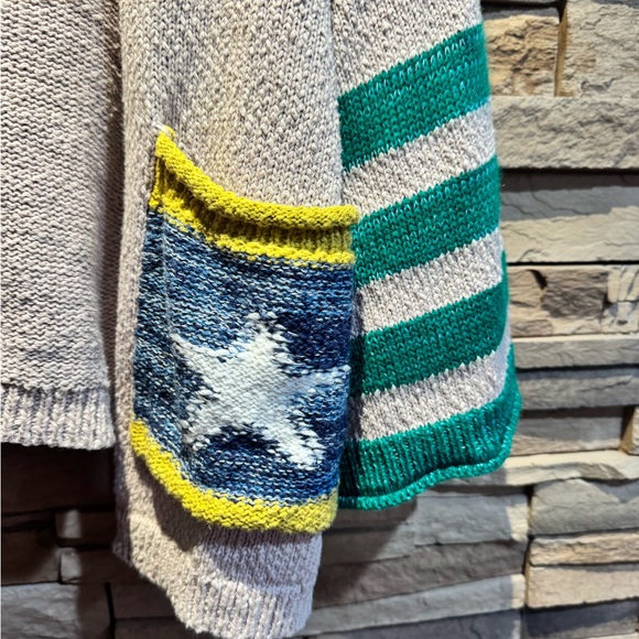 Daily Practice by Anthropologie Racing Flags Cardigan Sweater Size Medium - Picture 5 of 7